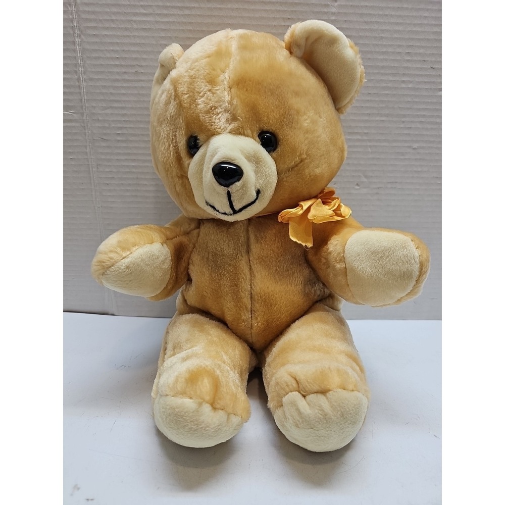 Vintage SOS NY Tan Teddy Bear Plush‎ Stuffed Animal 15"(standing)